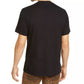 INC International Concepts Men's Zipper V-Neck T-Shirt With Faux-Leather Piecing Black Size Small