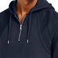 INC International Concepts Men's Pieced Quarter-Zip Hoodie Dark Blue Size XXX Large