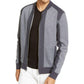 INC International Concepts Men's Pieced Colorblocked Textured Knit Bomber Jacket Gray Size 3 Extra Large