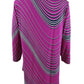 JM Collection Women's Swirl-Print 3/4-Sleeve T-Shirt Pink Size Medium