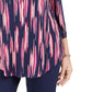 JM Collection Women's Printed 3/4 Sleeve T-Shirt Pink Size Large