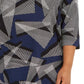 JM Collection Women's Plus Size Scoop-Neck Printed Top Blue Size X-Large