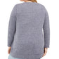 Style & Co Women's Whimsy Sweatshirt Blue Size Large