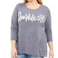 Style & Co Women's Whimsy Sweatshirt Blue Size Extra Large
