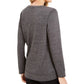 Style & Co Women's Snowflake Embellished Sweatshirt Black Size X-Large