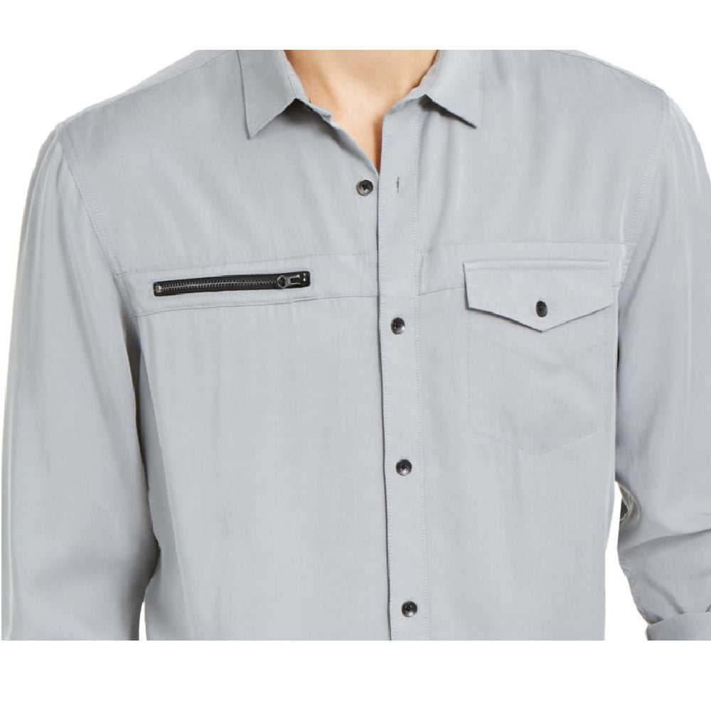 INC International Concepts Men's Lyocell Shirt Grey Size 3XL