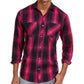 INC International Concepts Men's Leo Plaid Shirt Pink Size Medium