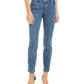 INC International Concepts Women's Petite Embellished-Front Skinny Jeans Blue Size 6