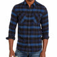 American Ran Men's Plaid Collared Shirt Classic Size Large