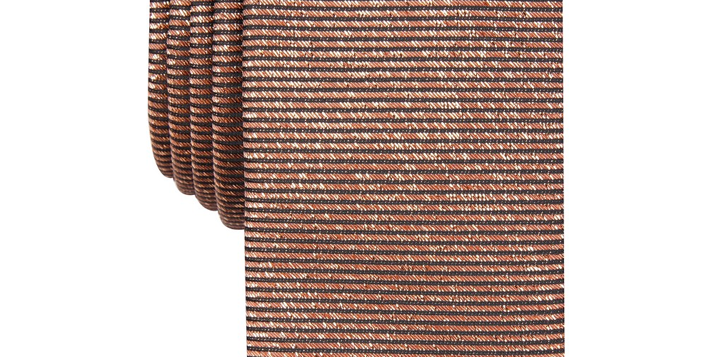INC International Concepts Men's Solid Metallic Tie Brown Size Regular