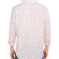 Club Room Men's Tennis Player Print Shirt White Size Medium