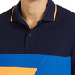 Club Room Men's Colorblocked Performance Polo Shirt Dark Blue Size Large