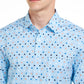 Club Room Men's Circle Print Shirt  Light Blue Size 2 Extra Large
