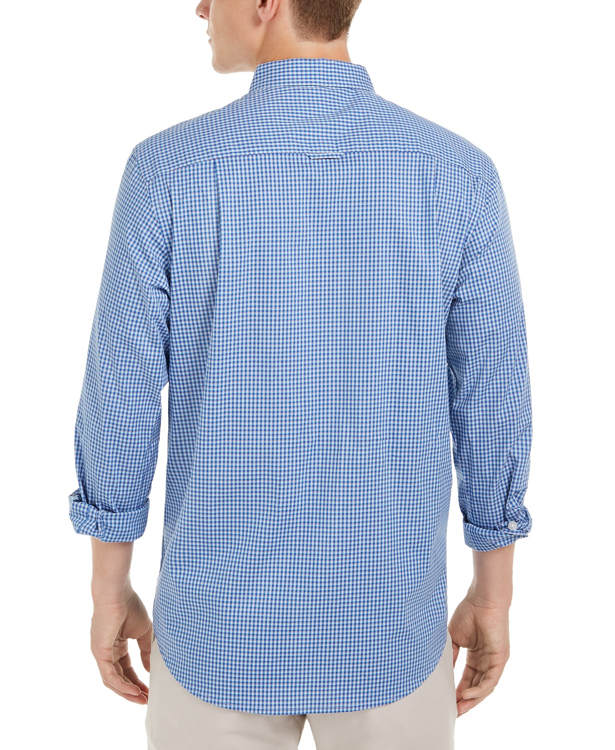 Club Room Men's Micro Check Shirt Navy Size Medium