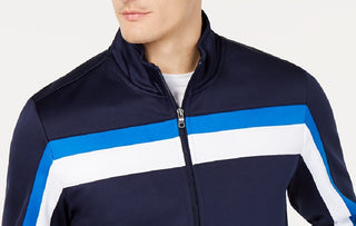 Club Room Men's Stripe Track Jacket Navy Size Small
