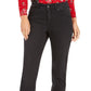 Style & Co Women's Tummy-Control Straight-Leg Jeans Black Smudge Size 14