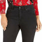 Style & Co Tummy-Control Straight-Leg Jeans Black Size 6