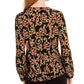 INC International Concepts Women's Crisscross Surplice Top Black Size Small