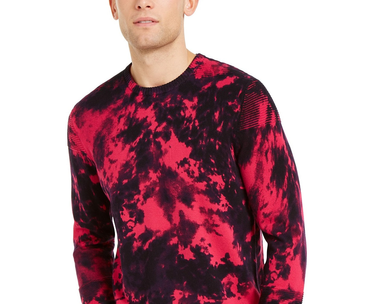INC International Concepts Men's Gnover Tie Dye Sweater Red Size Extra Small