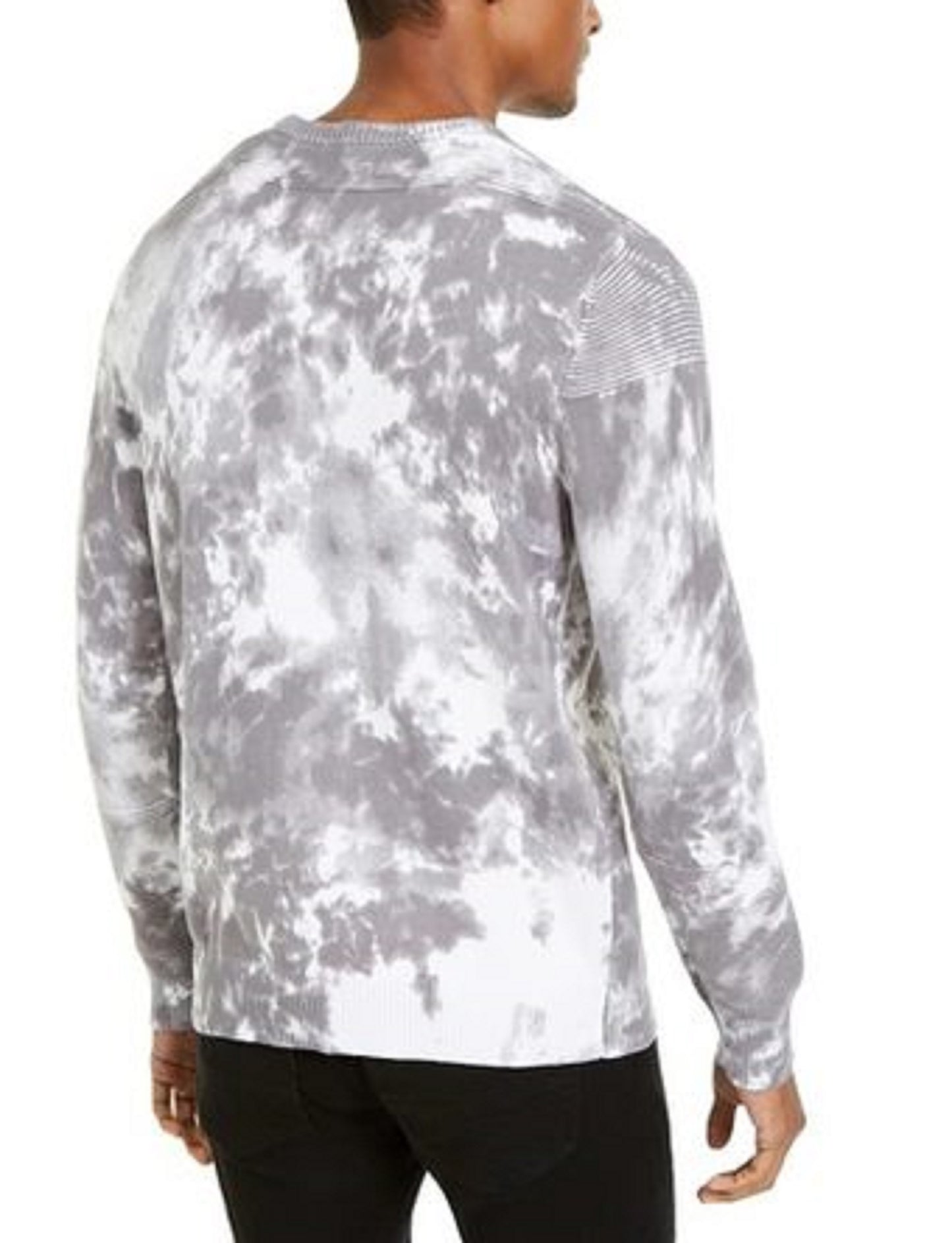INC International Concepts Men's Gnover Tie Dye Sweater White Size Extra Small