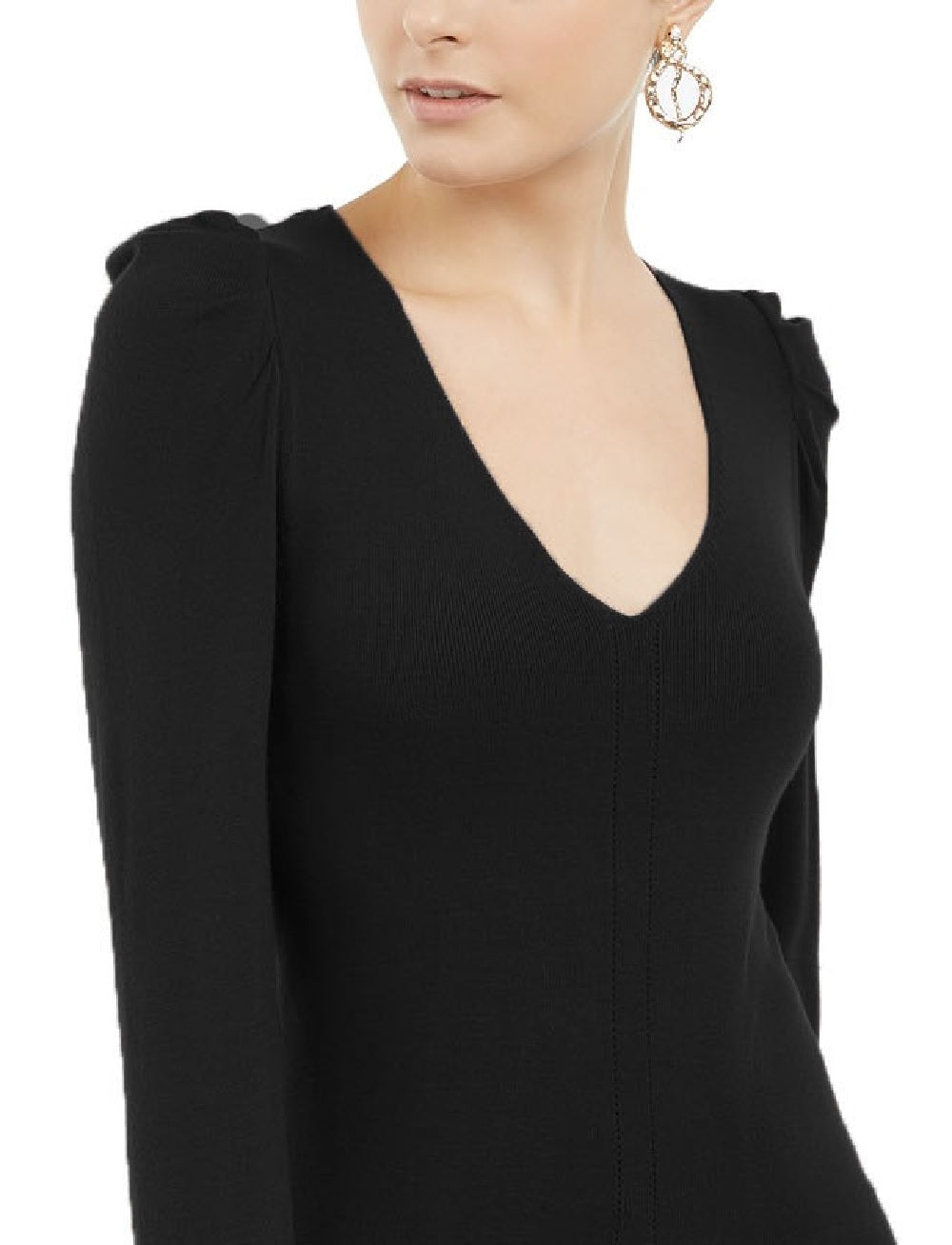 INC International Concepts Women's Puff-Sleeve Sweater Tunic Black Size 2 Extra Large
