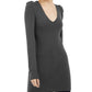 INC International Concepts Women's Puff-Sleeve Sweater Tunic Gray Size Large