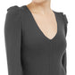 INC International Concepts Women's Puff-Sleeve Sweater Tunic Gray Size Large