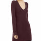 INC International Concepts  Women's Puff-Sleeve Sweater Tunic Wine Size Large