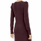 INC International Concepts  Women's Puff-Sleeve Sweater Tunic Wine Size Large