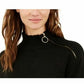 INC International Concepts Women's Side Zip-Up Sweater Black - Size X-Large
