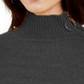 INC International Concepts Women's Side Zip-Up Sweater Black Size 2 ExtraLarge