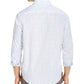 Tasso Elba Men's Stretch Foulard Print Shirt Blue Size Medium