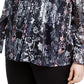 INC International Concepts Women's Plus Size Printed Cold-Shoulder Top  Cordelia Patch Size 1X