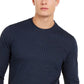 Alfani Men's Classic-Fit Stretch Stripe Knit Sweatshirt Navy