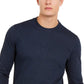 Alfani Men's Classic-Fit Stretch Stripe Knit Sweatshirt Navy Size Medium