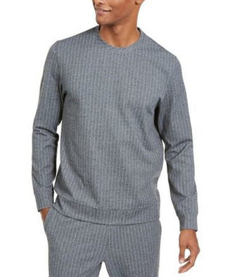 Alfani Men's Classic-Fit Stretch Stripe Knit Sweatshirt Gray Size 2 Extra Large