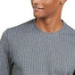 Alfani Men's Classic Fit Stretch Stripe Knit Sweatshirt Gray