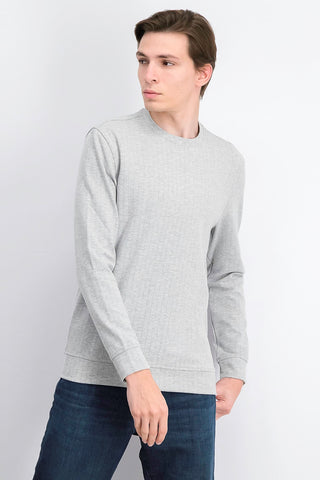 Alfani Men's Classic-Fit Stretch Stripe Knit Sweatshirt Gray Size Medium