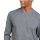 Alfani Men's Classic Fit Stretch Stripe Knit Sweatshirt Gray Size X-Large