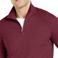 Alfani Men's Lightweight Ribbed Quarter-Zip Pullover Dark Red Size 3 Extra Large