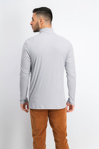 Alfani Men's Lightweight Ribbed Quarter-Zip Pullover Gray Size Extra Large