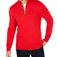 Alfani Men's Lightweight Ribbed Quarter Zip Pullover Wine Size Extra Large