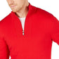 Alfani Men's Lightweight Ribbed Quarter Zip Pullover Wine Size Extra Large