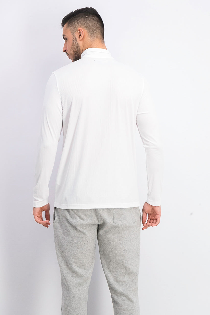 Alfani Men's Lightweight Ribbed Quarter-Zip Pullover White Size Extra Large