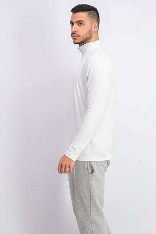 Alfani Men's Lightweight Ribbed Quarter-Zip Pullover White Size Extra Large