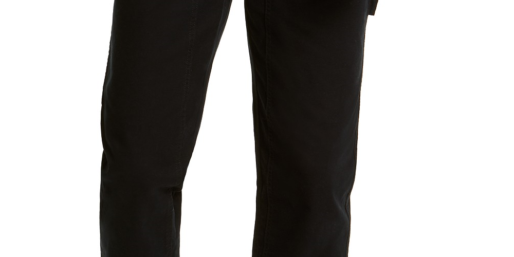 Sun + Stone Men's Rowland Relaxed Fit Carpenter Pants Black Size 36x30