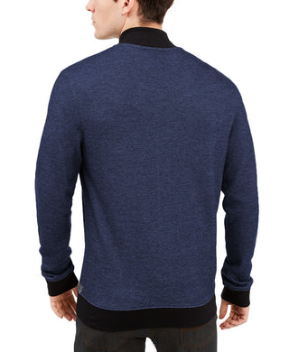 Alfani Men's Zip-Front Sweater Jacket Navy Size 2 Extra Large