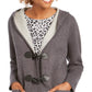 Charter Club Women's Hooded Coatigan Gray Size Small