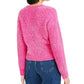 Bar III Women's Chenille V-Neck Sweater Pink Size Extra Large