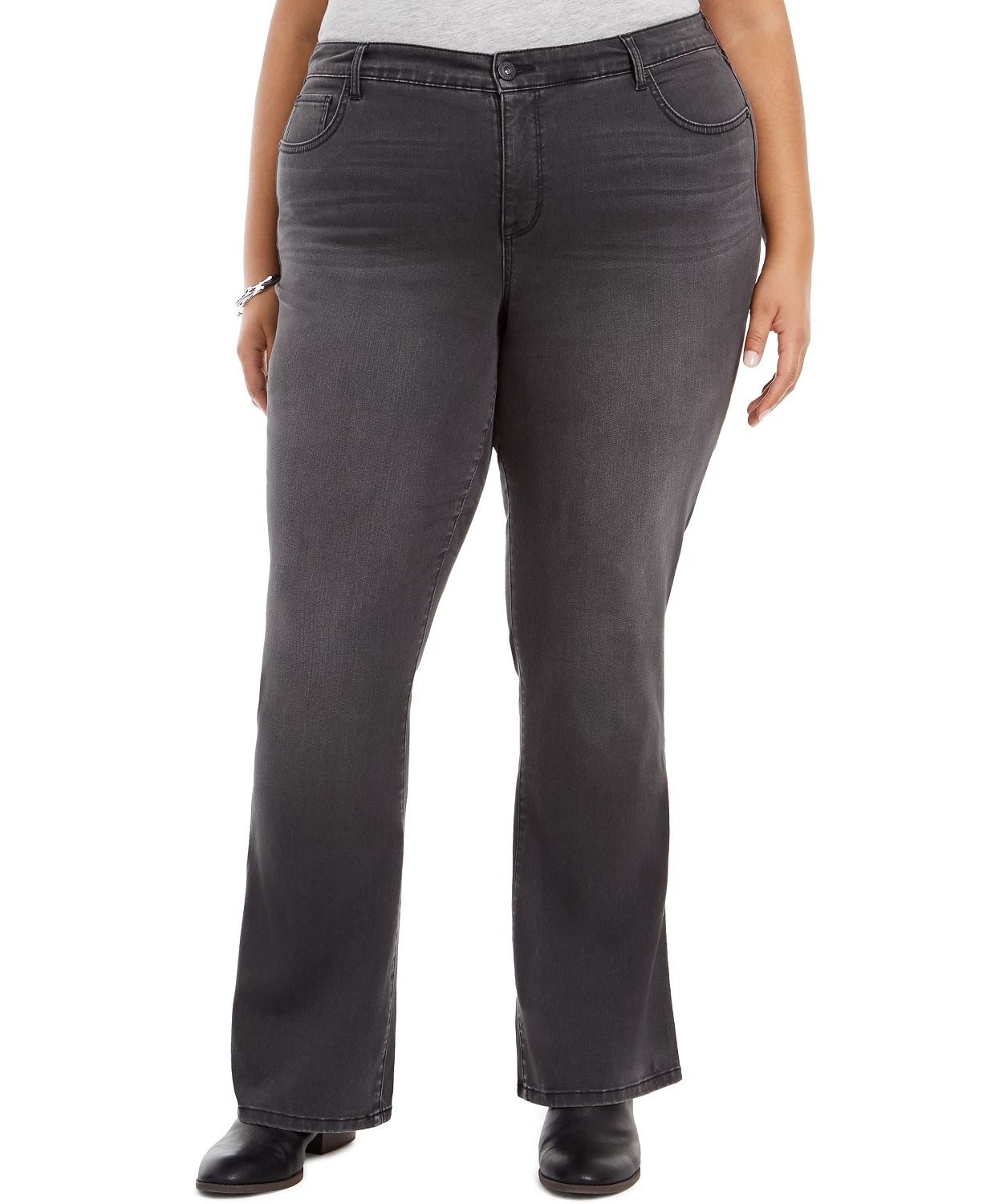 Style & Co Women's Plus Size Bootcut Jeans  Black Size Petite Small